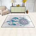 thumbnail image 3 of SKYSONIC Lightweight Soft Area Rugs Feathers and Beads Floor Mat for Kids Playing Room Hardwood Floor Living Room Nursery Rugs, 60x39 in, 3 of 6