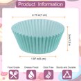 thumbnail image 2 of Uxcell Forros para Cupcakes Copas para Cupcakes Tamaño Estándar Forros para Muffins Papeles para Hornear Copas Revestimientos a Prueba de Grasa Azul Claro, 2 of 6