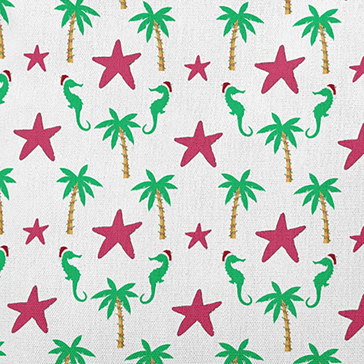 20" x 14" Simply Daisy Christmas Beach Pattern Polyester Accent Pillow, Holiday Pink Qty 1