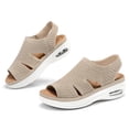 thumbnail image 4 of Pennysue Women Walking Sandals Air Cushion Platform Breathable Knit Slip On Summer Shoes for Daily Walk Beach Travel, 4 of 8