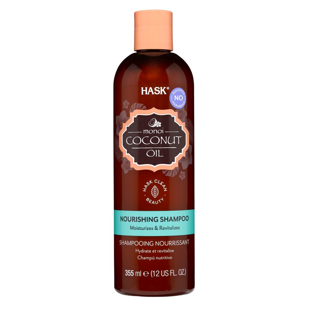 HASK Nourishing Shampoo Sulfate Free with Monoi Coconut Oil, 12 fl oz