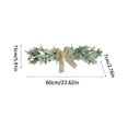 thumbnail image 2 of 60cm Faux Lamb's Ear & Eucalyptus Swag Wreath - Farmhouse Greenery Garland with Burlap Bow | Front Door Wall Holiday Decor, 2 of 4