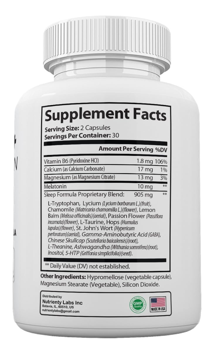 Sleep + Melatonin Supplements, Sleep Lean Capsules