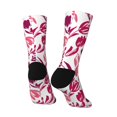 thumbnail image 3 of Goofa Tulips Flowers Printed Men's Crew Socks, Soft Durable Breathable Moisture-Wicking with Odor Control Cotton socks, 3 of 9