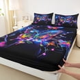 thumbnail image 3 of Homewish Romantic Bling Butterfly Full Size Sheets, Plant Botanical Bed Sheets, Teens Kids Girls Women Sheet Sets, Super Cozy Room Decor, 4-Piece, 3 of 7