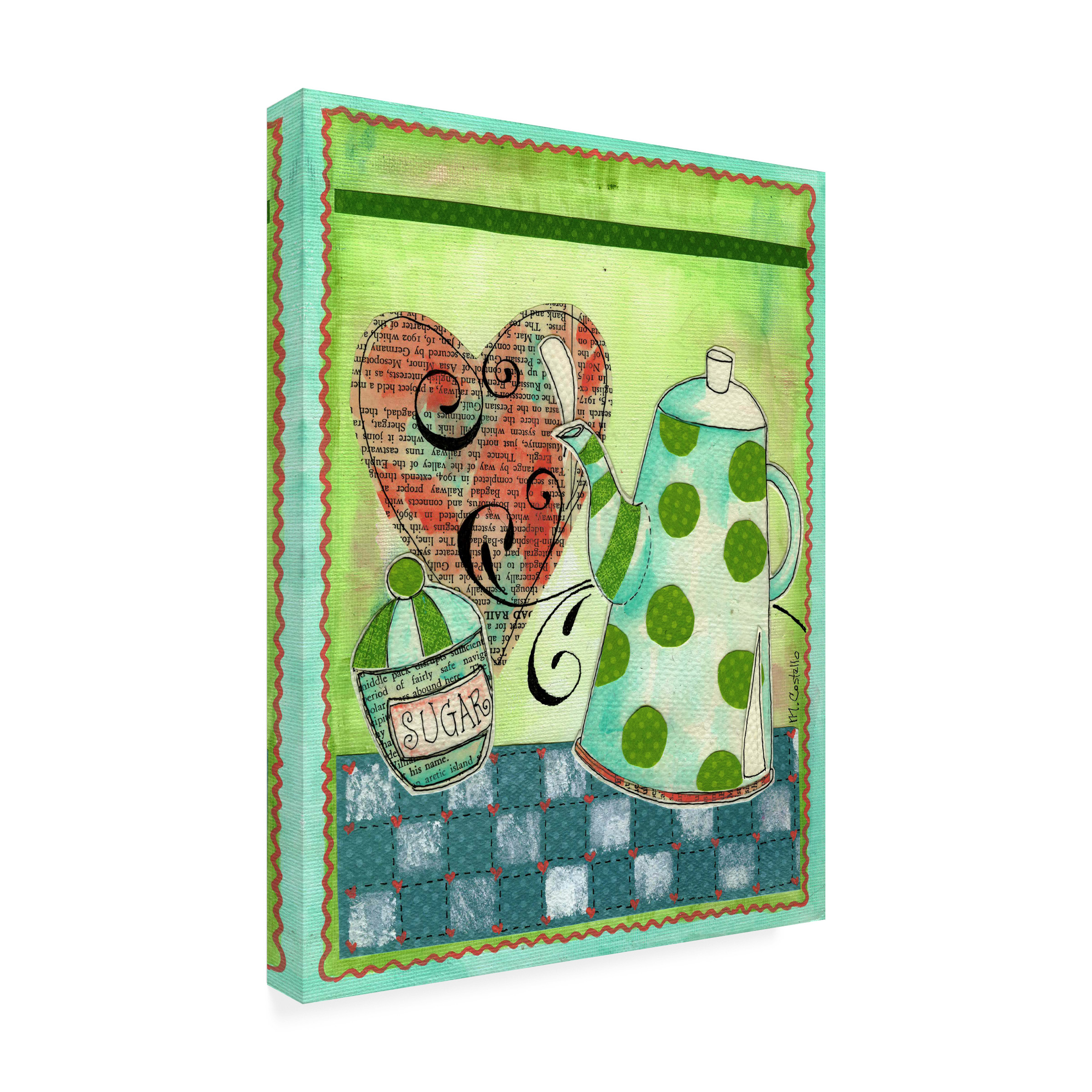 Trademark Fine Art 'Coffee Time Too' Canvas Art by Maureen Lisa Costello