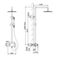 thumbnail image 5 of Exposed Rainfall Shower Head with Hand Shower Head and Tub Filler with Rough-in Valve, 5 of 5
