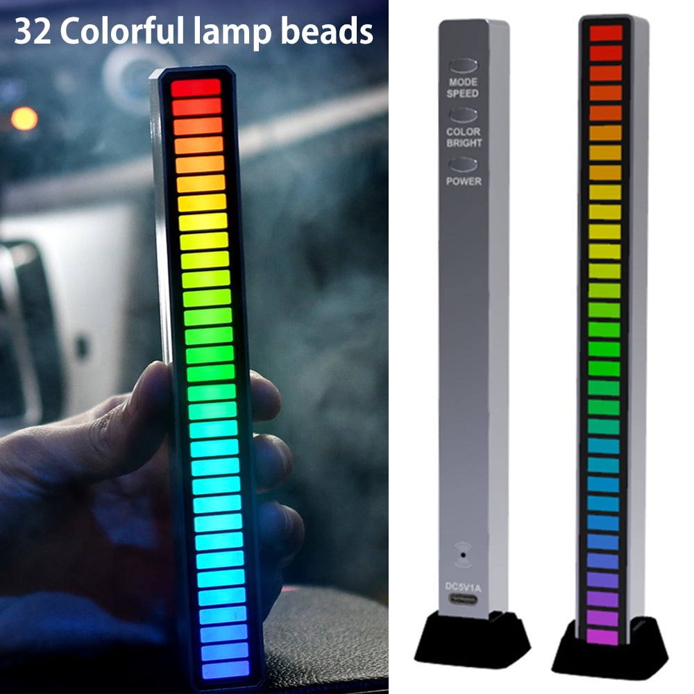 Bit Music Pickup Rhythm Light Voice-Activated RGB Light Bar for Gaming Lights Rhythm Light Bar RGB Sound Reactive LED Light Bar,Sound Control Light,Rhythm Recognition Light RGB Audio LED