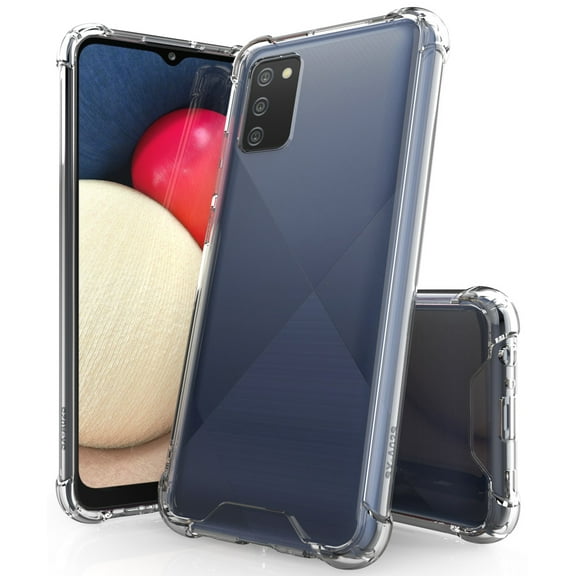 Clear Case for Galaxy A02s, Transparent [Aquaflex] Semi-Flexible TPU [Shock Absorbing] Cover for Samsung Galaxy A02s Phone, M02s