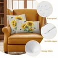 thumbnail image 6 of Sunflowers Outdoor Pillow Covers 20x12 Set of 2,Waterproof Patio Throw Pillowcase Protectors,Farmhouse Botanical Yellow Flowers Bee Retro Lumbar Decorative Pillow Shams Cushion Covers for Bed Couch, 6 of 8