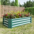 thumbnail image 2 of Galvanized Raised Garden Bed, Seizeen 4 x 2FT Planter Box for Outdoor Patio, Metal Raised Plant Bed, Green, 2 of 11