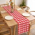 thumbnail image 3 of Red Table Runner - 90 Inch Long, Kitchen Dining Table Runner Dresser Scarves, Country French Rustic Buffalo Plaid Modern Art Farmhouse Decor for Coffee Tables Wedding Party Banquet, 3 of 8