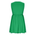thumbnail image 7 of Yeaiivve Summer Dresses for Girls 2026 Casual Sleeveless Tank Mini Short Dress Crew Neck Bubble Sundress with Pockets Green,9-10 Years, 7 of 7
