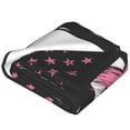 thumbnail image 2 of Bingfone Ribbon Breast Cancer Awareness Print Flannel Fleece Blanket Throw Blanket for Bed,Sofa,Couch,Travel,Camping(60"x50" ), 2 of 8