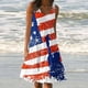thumbnail image 2 of Vestido de playa de fiesta de cuello redondo estampado sin mangas de verano de vacaciones de moda para mujer Pompotops ghjkhdj4674, 2 of 5