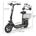 thumbnail image 2 of WhizMax Foldable Electric Scooter 500W Off-Road Ebike 265Lbs With 576Wh Bateery & Basket Gray, 2 of 8