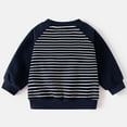 thumbnail image 4 of Bainana Sweatshirt For Boys Toddler Stripe Print Long Sleeve Crew Neck Tops Lightweight Soft Autumn Kids Pullover Shirts Navy Size 3-4 Years, 4 of 6