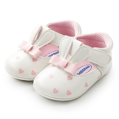 

Baby Girls Cute Bunny Crib Shoes Infants Soft Soled Prewalking Sneakers Shoes 0-18 Months