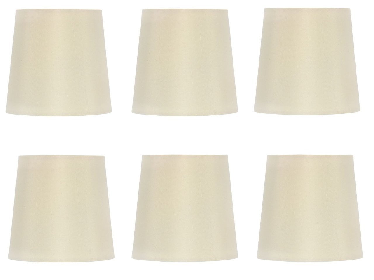 Bronze Silk Empire 5 Inch Clip On Chandelier Lamp Shade Set of Six Shades 