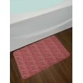 thumbnail image 2 of Abstract Bath Mat, Intricate Hexagons and Monochrome Print, Plush Bathroom Decor Mat with Non Slip Backing, 29.5" X 17.5", Burnt Sienna Multicolor, by Ambesonne, 2 of 2