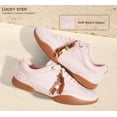 thumbnail image 4 of LUCKY STEP Retro Fashion Sneakers with Gum Sole Comfort Low Top Casual Shoes,Pink,Womens, 4 of 10
