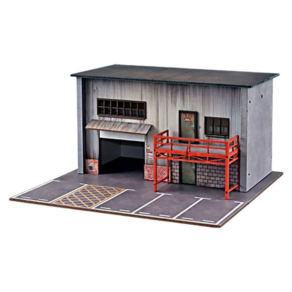 MERIGLARE 1/64 Diecast Car Display Case with Car Parking Scene for Collectors Toy Cars