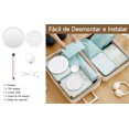 thumbnail image 2 of KUAEAY Espejo de Maquillaje con Luces Recargable, 8 Pulgadas Espejo LED de Tocador inal&aacute;mbrico Portatil, 3 Luces de Color Regulable, Extra&iacute;ble y Girar 350&deg;, Control T&amp, 2 of 8