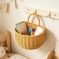 thumbnail image 6 of Imitation Rattan Basket, Wall Mounted Holder, Storage Organizer Bin, Tight Woven Structure and Flexible Flat Placement for Bathroom Shelves, Living Room Walls and Kitchen Counters., 6 of 6