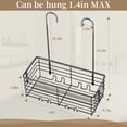 thumbnail image 4 of Estante de ducha colgante con ganchos sobre la puerta, organizador de ducha y cesta negro, 4 of 5