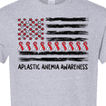 thumbnail image 4 of Inktastic Aplastic Anemia Awareness Red and White Ribbons and Flag T-Shirt, 4 of 5