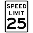 thumbnail image 2 of 25 MPH Speed Limit Road Signs,Warning Traffic Road Street Metal Sign 12" x 8", 2 of 2
