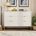 thumbnail image 4 of Boyel Living 6 Drawer Accent Chest, TV Stand Storage Cabinet Dresser Organizer, Modern White Chest of Drawers, Large Dresser for Closet for Living Room, 4 of 6