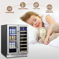 thumbnail image 5 of 24" Wine and Beverage Refrigerator 20 Bottle 60 Can Dual Zone Built-In/Freestanding Classic Beverage Wine Cooler, 5 of 7