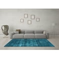 thumbnail image 3 of Ahgly Company Indoor Square Oriental Light Blue Industrial Area Rugs, 6' Square, 3 of 4