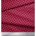 thumbnail image 2 of Soimoi Polyester Crepe Fabric Swimming Ring Small Print Sewing Fabric Yard 42 Inch Wide, 2 of 3