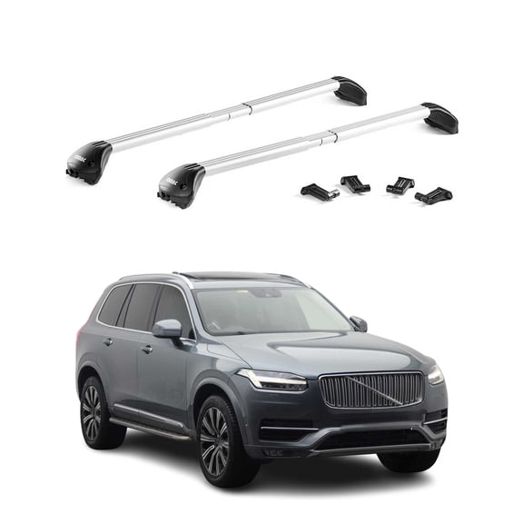 OMAC Roof Rack Cross Bars Luggage Carrier for BMW X5 F15 2014-2018 Alu Silver Grey 2x