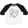 thumbnail image 3 of Inktastic Lung Cancer Awareness White Ribbon Around Heart Boys or Girls Toddler T-Shirt, 3 of 5