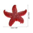 thumbnail image 2 of Unique Bargains 1 Pcs Colorful Starfish Decor Mini Faux Coral Decor for Aquarium Decorations 4.3x4.3cm Red, 2 of 7