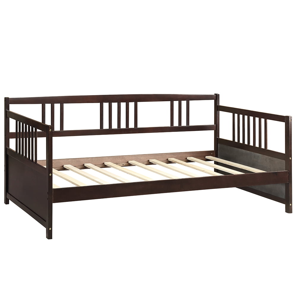 78" Modern Solid Wood Daybed, Multifunctional Day Bed Frame, Twin/Espresso