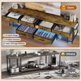 thumbnail image 5 of 63" TV Stand for 65/70/75 Inch TV,with 6 Drawers & 4 Side Storage Bags & Shelves,, Entertainment Center with Led Light and Power Outlets,Brown, 5 of 7