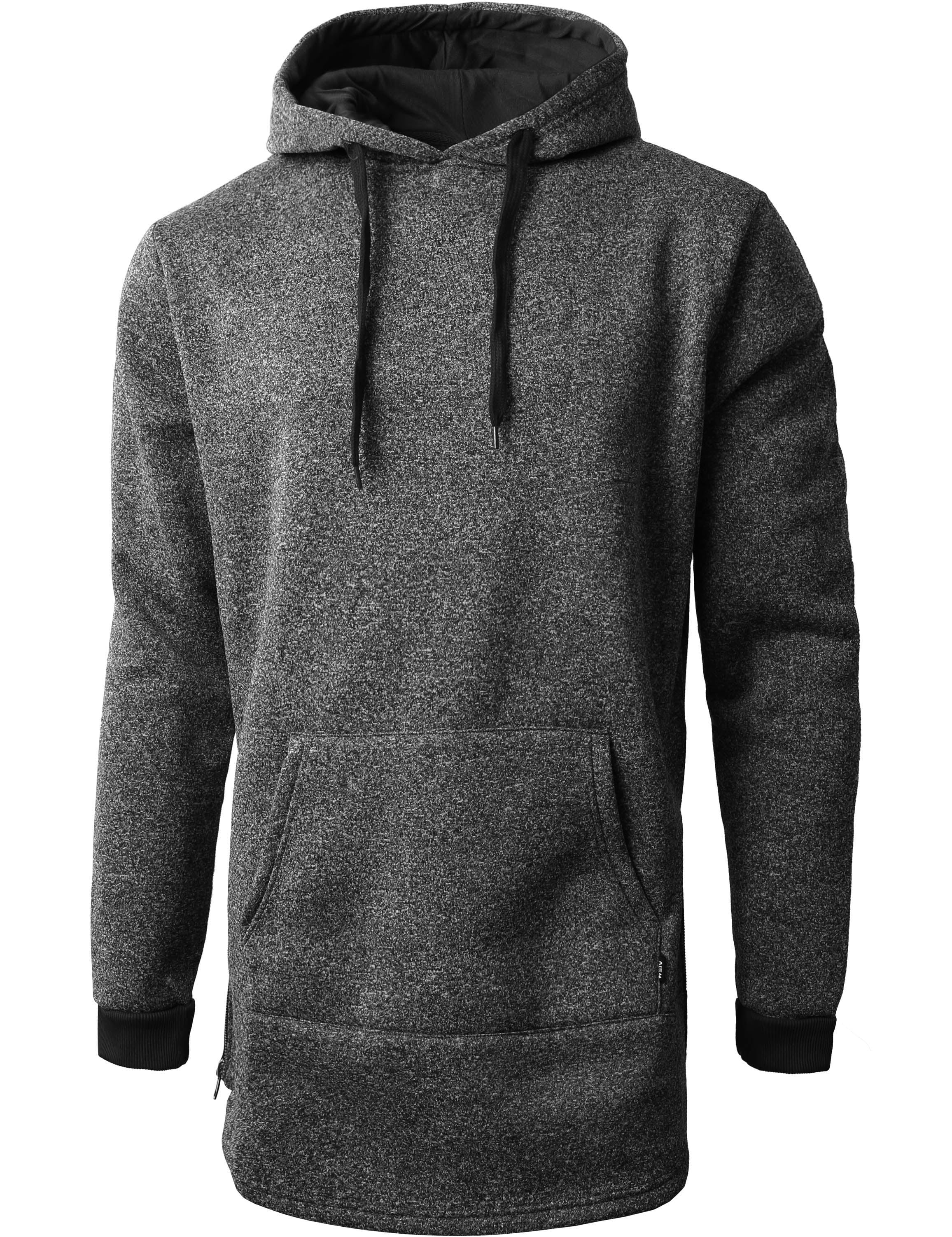 Ma Croix Mens Lightweight Marled Pullover Hoodie Texture Brushed Fleece ...