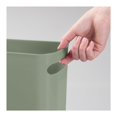 thumbnail image 3 of mDesign Plastic Small Trash Can, 1.5 Gallon/5.7-Liter Wastebasket, Garbage Container Bin with Handles for Bathroom, Kitchen, Home Office, Hold Waste, Recycling, 10" High, Aura Collection, Olive Green, 3 of 5