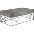 thumbnail image 1 of ACME Table Basse Burgo 47" en Faux Marbre Gris et Chrome, 1 of 1