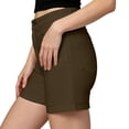 thumbnail image 4 of Cmfcve Women's Stretch Chino Shorts High Waist Button Closure Casual Summer Walking Shorts with Pockets, 4 of 5