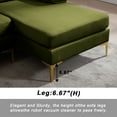 thumbnail image 7 of LiangFu L-Shaped 3-SeaterCouch ,SofaConvertible Sectional Sofa ,Modern Flannel Fabric , Suitable for Small Living Rooms, Green, 7 of 7