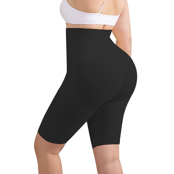 Athlemo Plus Size Women's High Waist Body Shaper Tummy Control Short Pants Thigh Slimmer Shapewear