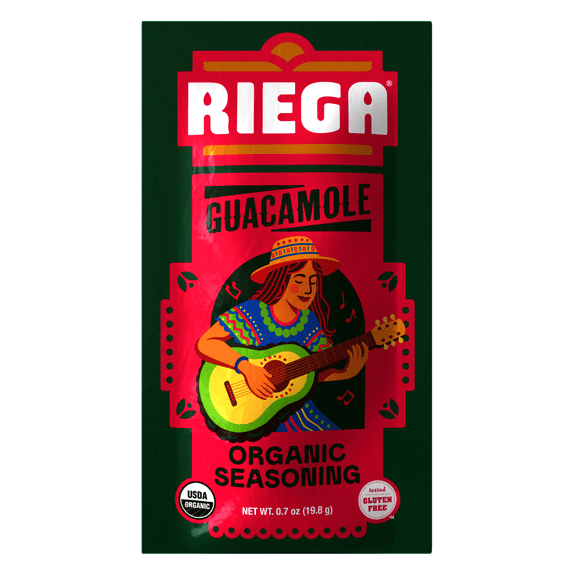 Riega Organic Guacamole Seasoning Mix, 8 Packets