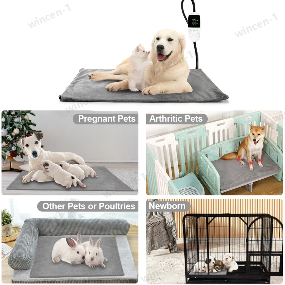 Heated Dog Bed,35.5x23.5 inch Dog Heating Pad for Cats Bed Outdoor,Pet Heating Pad,Cat Heating Pad,Heated Cat Bed,Electric Heating Pad for Dog House for Puppy Hedgehog,Chew Proof,Waterproof