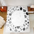 thumbnail image 5 of Manfei Geometric Circular Dot Full Size Sheets,Modern Geometric Art Bed Sheets,Gray Black White Sheet Sets For Kids,Luxury Bedroom Decor,4 Pieces, 5 of 7