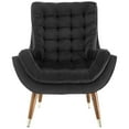 thumbnail image 4 of Modway Suggest Button Tufted Performance Velvet Lounge Chair in Black, 4 of 6